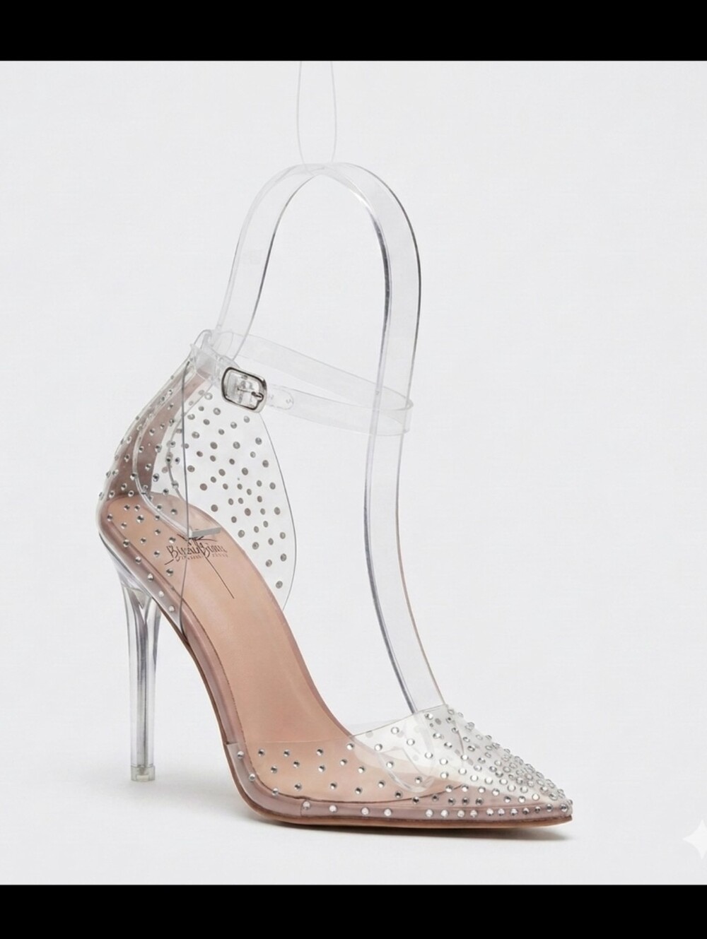 Bisou Bisou Clear Rhinestone Heels